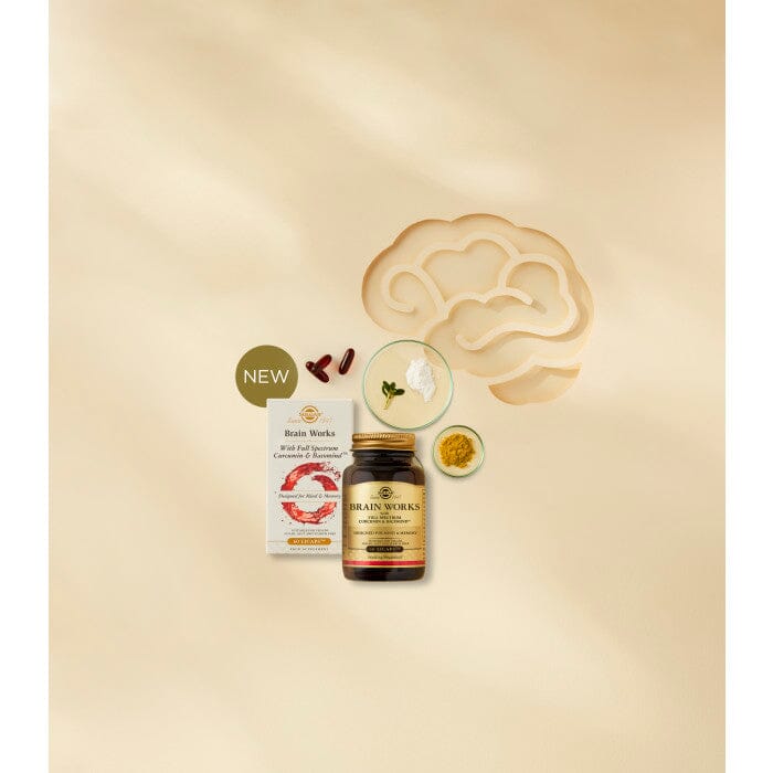 Brain Works with Full Spectrum Curcumin & BacoMind Solgar