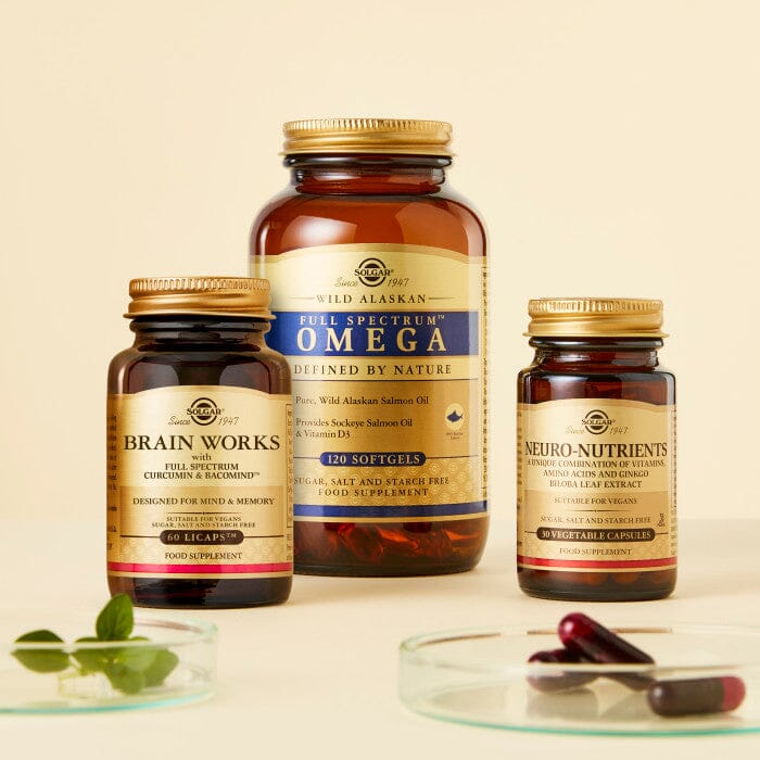 Brain Works with Full Spectrum Curcumin & BacoMind Solgar
