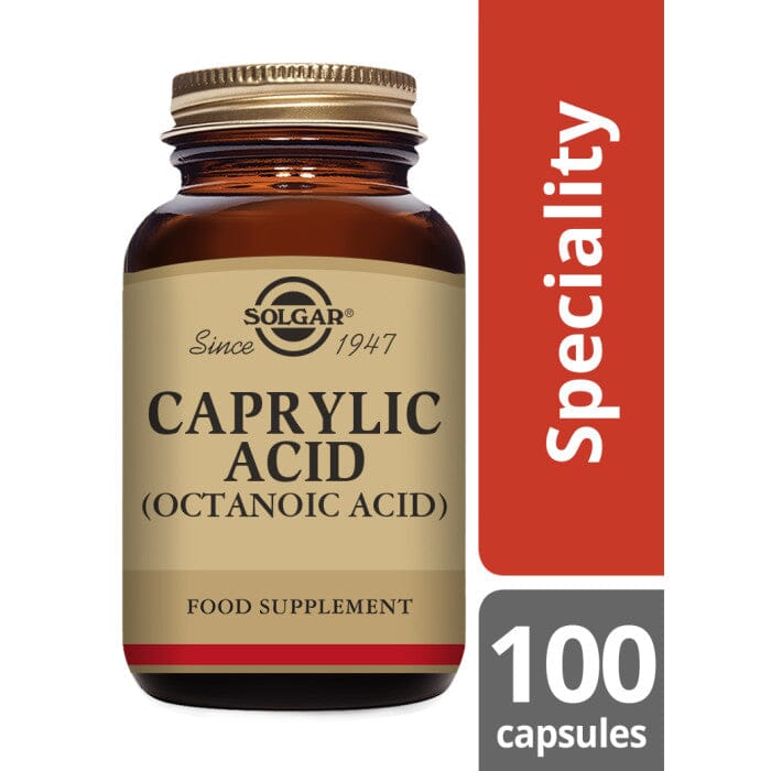 Caprylic Acid (Octanoic Acid) Vegatable Capsules - Pack of 100 Solgar