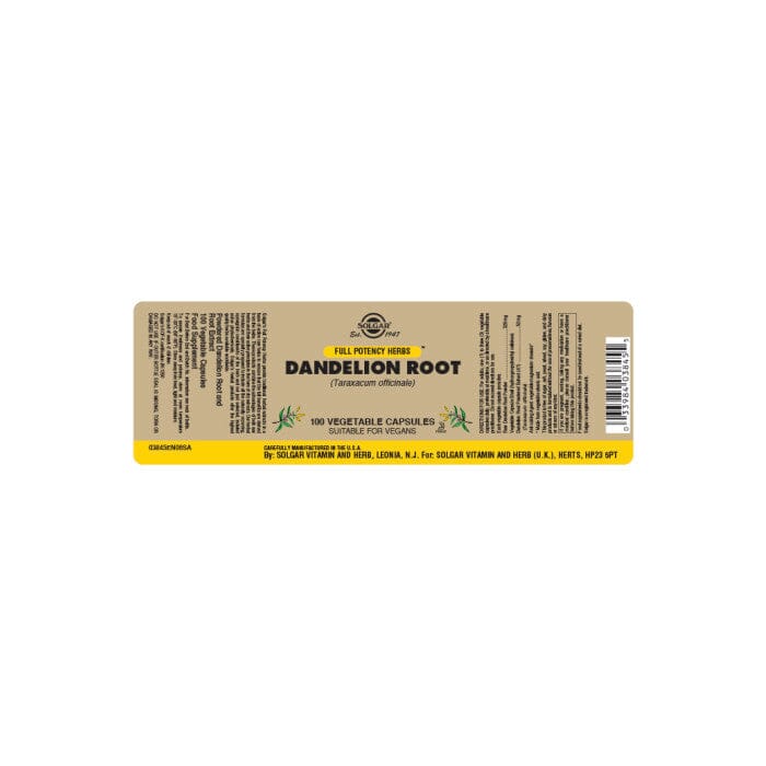 Dandelion Root Vegatable Capsules - Pack of 100 Solgar