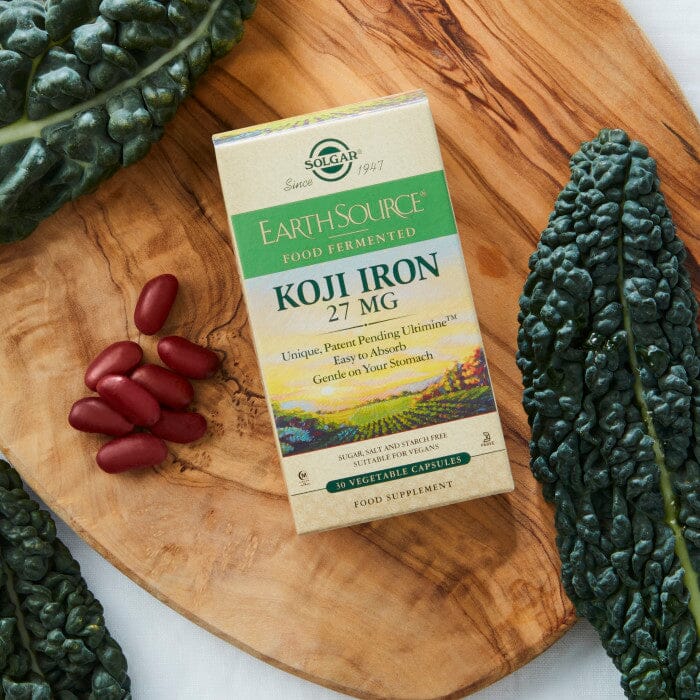 Earth Source Food Fermented Koji Iron 27 mg Solgar