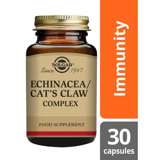 Echinacea/ Cat's Claw Complex Vegetable Capsules- Pack of 30 Solgar