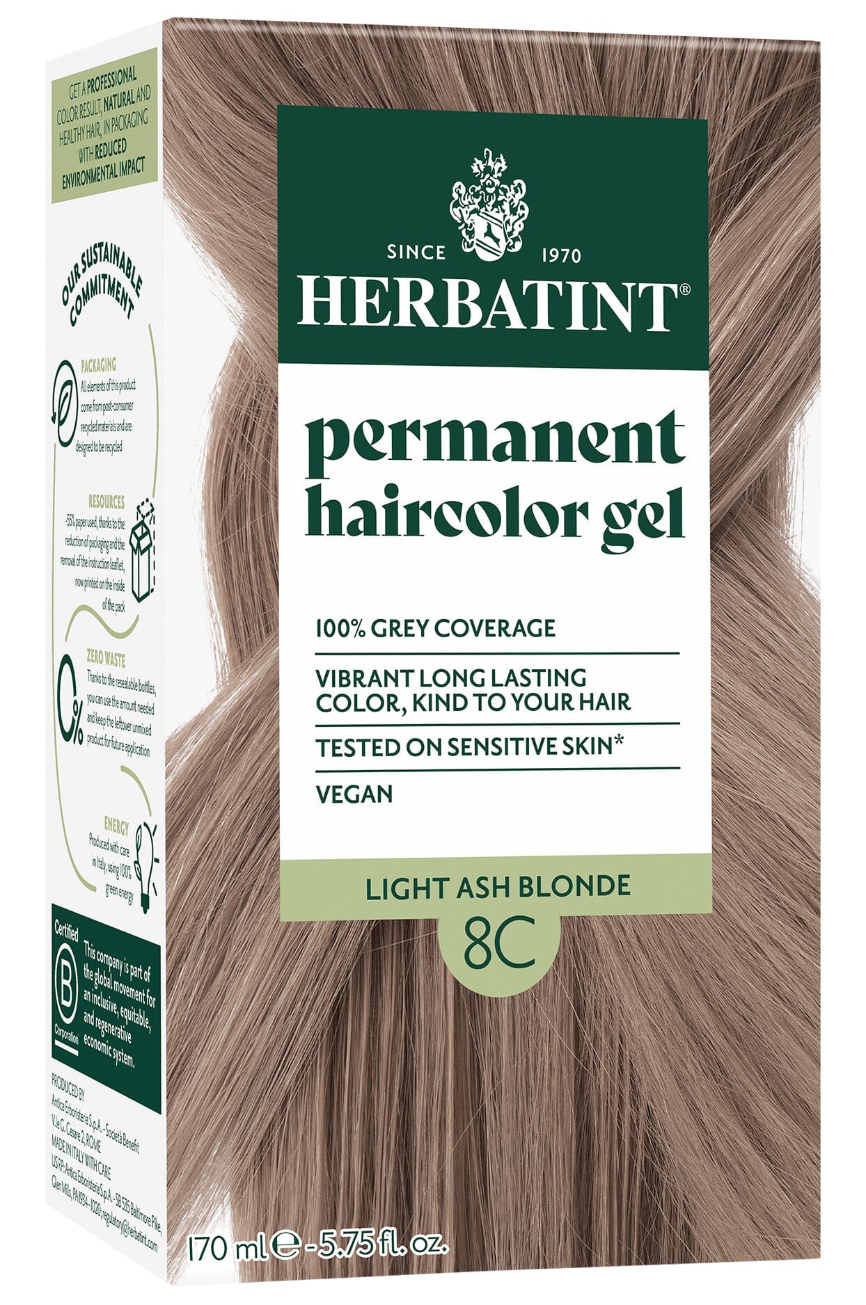 Herbatint Light Ash Blonde (8C) 150 ml Herbatint