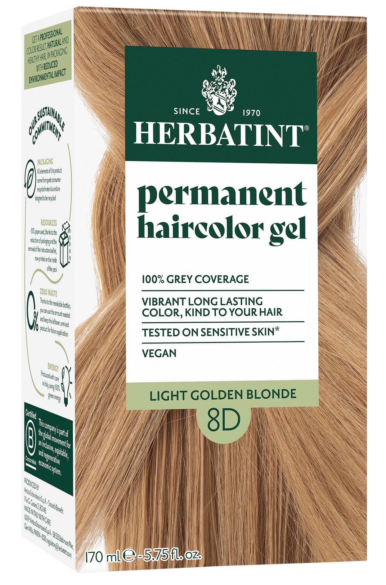 Herbatint Light Golden Blonde (8D) 150 ml Herbatint