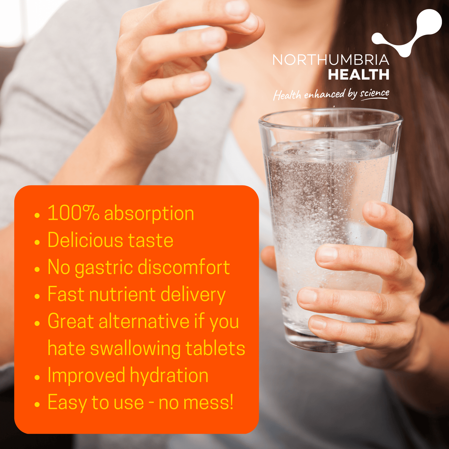 Immune Support Effervescent Orange Flavour Tablets -20 tablets Effervescent Tablet Northumbria Health