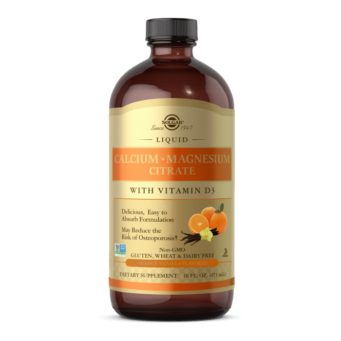 Liquid Cal/Mag with Vitamin D3 Orange/Vanilla - Pack of 473 ml Solgar