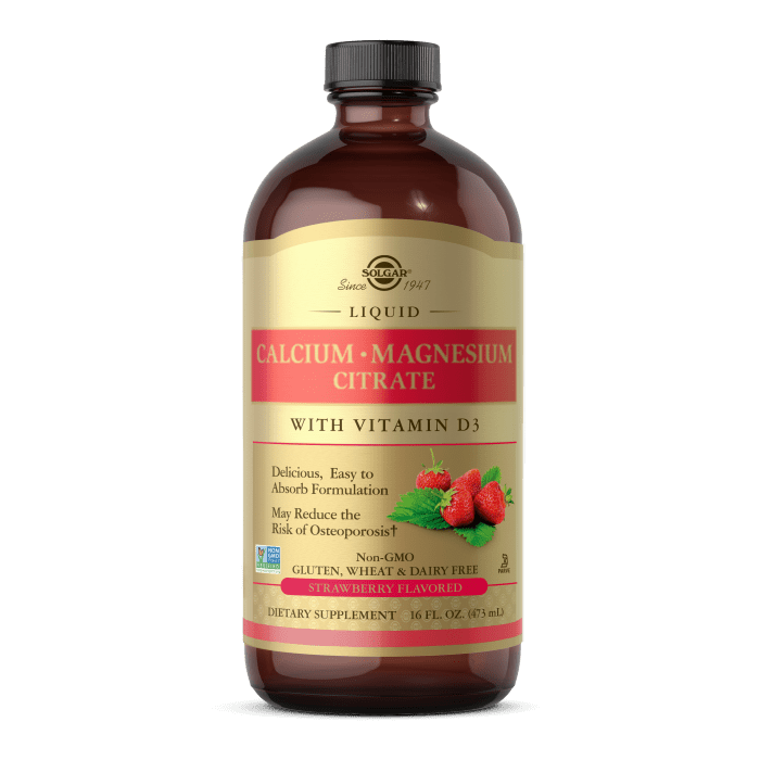 Liquid Cal/Mag with Vitamin D3 Strawberry - Pack of 473 ml Solgar