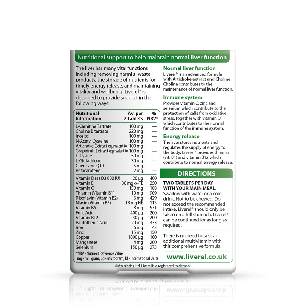 Liverel Tablets 60 Vitabiotics