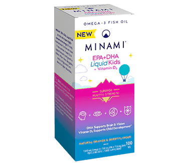Minami EPA+DHA Kids Liquid 1+Years Omega 3 + Vitamin D3 - 100 ml Minami