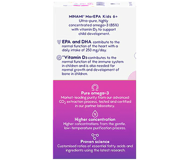 Minami MorEPA Kids 6+Years Omega-3 + Vitamin D3 - 60 Softgels Minami