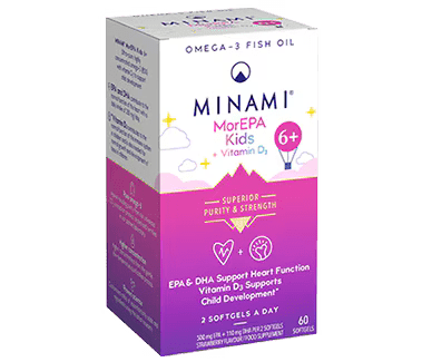 Minami MorEPA Kids 6+Years Omega-3 + Vitamin D3 - 60 Softgels Minami