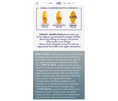 Minami MorEPA Platinum Elite + 1000Iu Vitamin D3 - 60 Softgels Minami