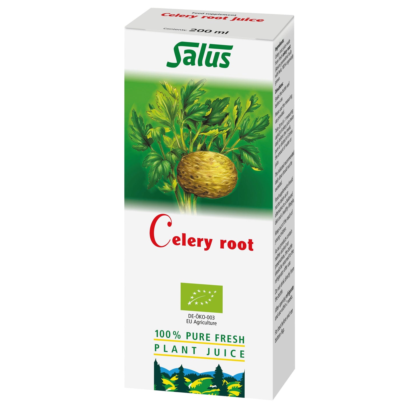 Salus Celery root: 100% Pure Fresh Plant Juice 200ml