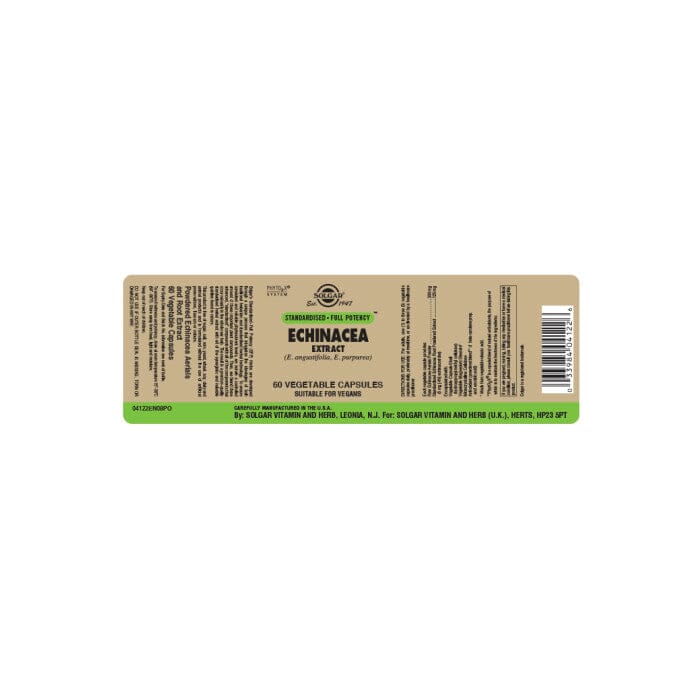 SFP Echinacea Extract Vegetable Capsules - Pack of 60 Solgar