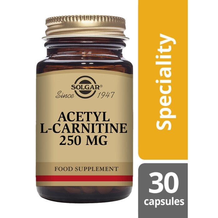 Solgar® Acetyl-L-Carnitine 250 mg Vegetable Capsules - Pack of 30 Solgar