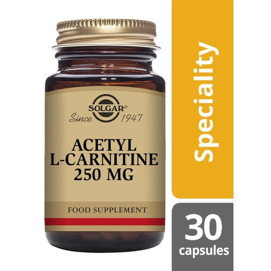 Solgar® Acetyl-L-Carnitine 250 mg Vegetable Capsules - Pack of 30 Solgar