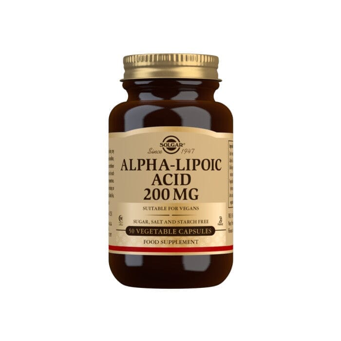 Solgar® Alpha-Lipoic Acid 200 mg Vegetable Capsules - Pack of 50 Solgar
