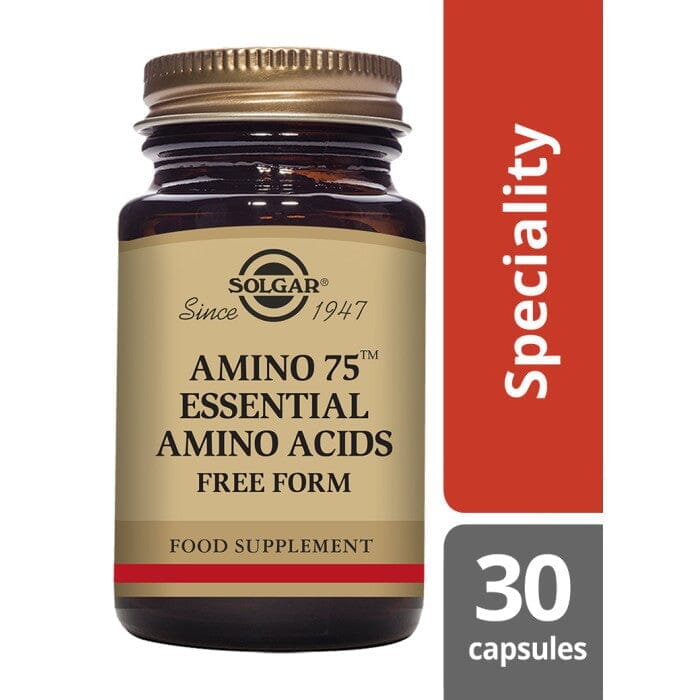 Solgar® Amino 75 Essential Amino Acids Vegetable Capsules - Pack of 30 Solgar