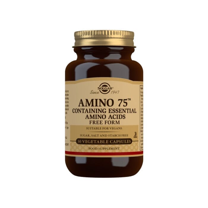Solgar® Amino 75 Essential Amino Acids Vegetable Capsules - Pack of 30 Solgar