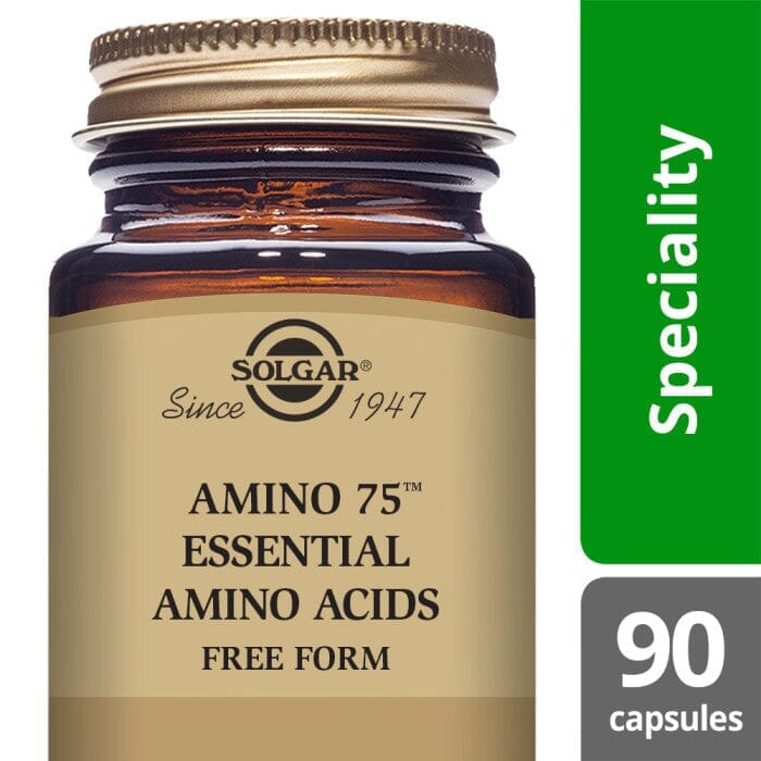 Solgar® Amino 75 Essential Amino Acids Vegetable Capsules - Pack of 90 Solgar