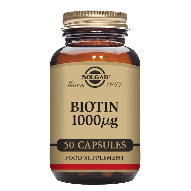 Solgar® Biotin 1000 µg Vegetable Capsules - Pack of 50 Solgar