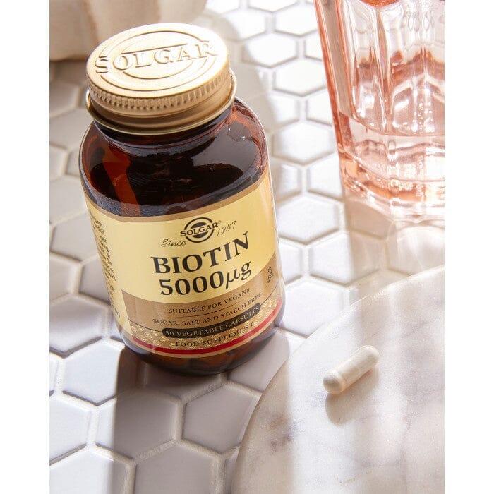 Solgar® Biotin 5000 μg Vegetable Capsules - Pack of 100 Solgar