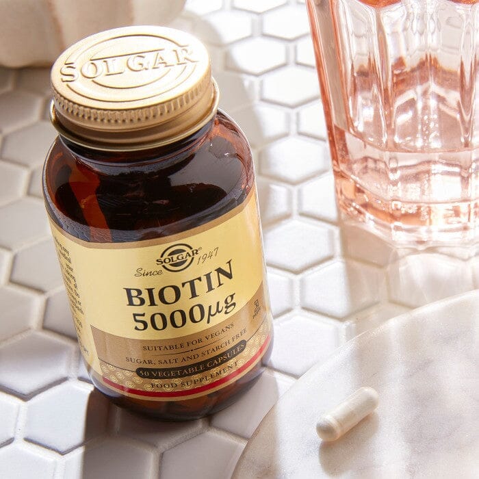 Solgar® Biotin 5000 µg Vegetable Capsules - Pack of 50 Solgar