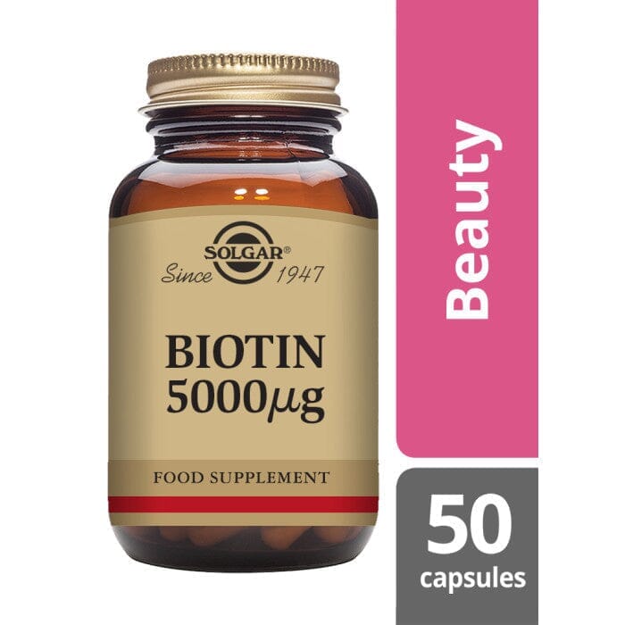 Solgar® Biotin 5000 µg Vegetable Capsules - Pack of 50 Solgar