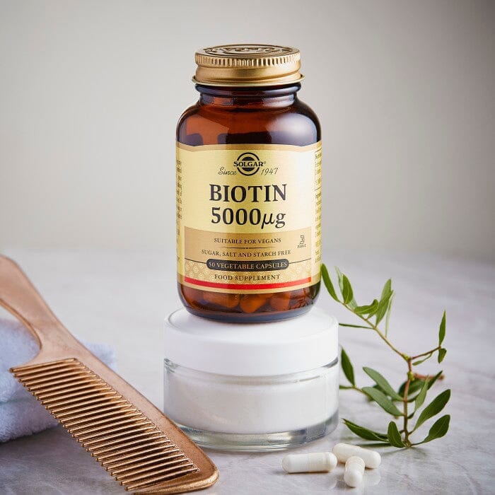 Solgar® Biotin 5000 µg Vegetable Capsules - Pack of 50 Solgar
