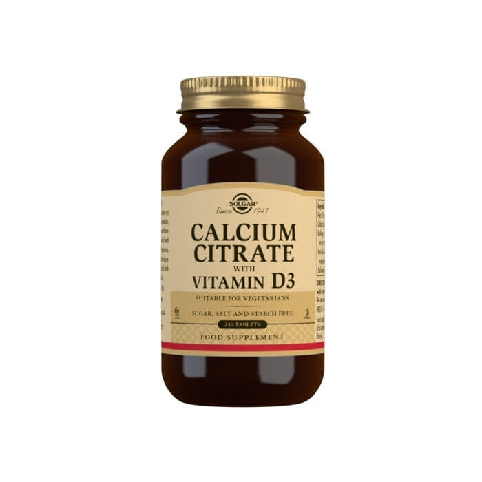 Solgar® Calcium Citrate with Vitamin D3 Tablets - Pack of 240 Solgar