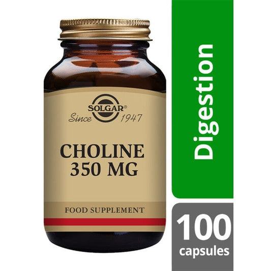 Solgar® Choline 350 mg Vegetable Capsules - Pack of 100 Solgar