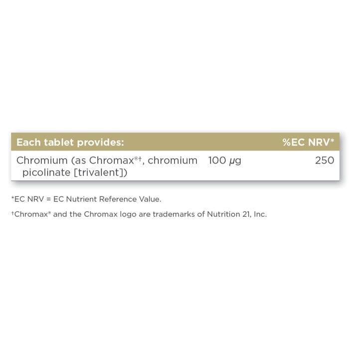 Solgar® Chromium Picolinate 100 µg Tablets - Pack of 90 Solgar