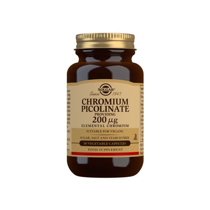 Solgar® Chromium Picolinate 200 µg Vegetable Capsules - Pack of 90 Solgar
