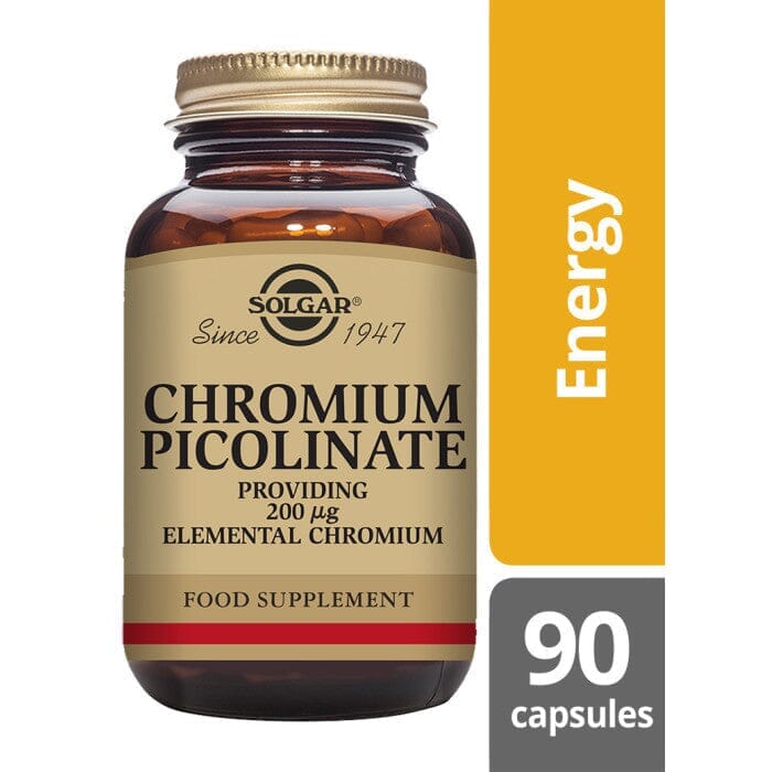 Solgar® Chromium Picolinate 200 µg Vegetable Capsules - Pack of 90 Solgar