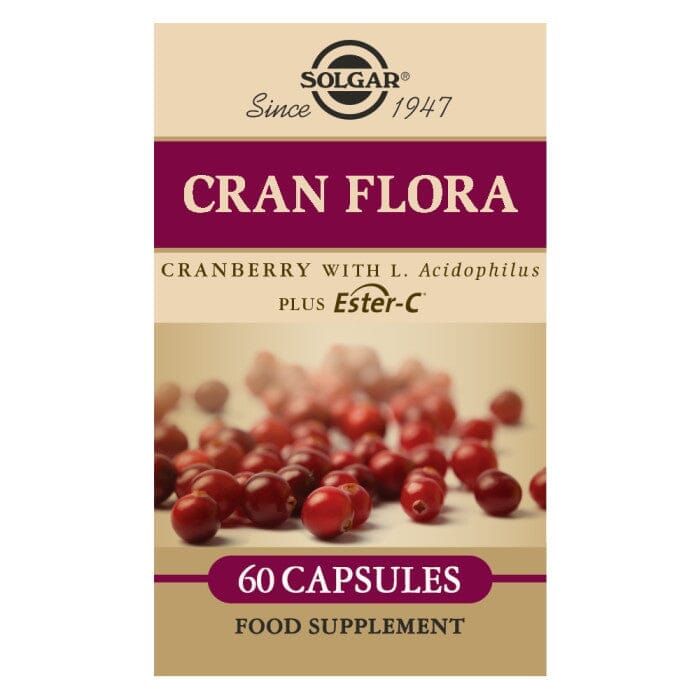 Solgar® Cran Flora Cranberry Vegetable Capsules - Pack of 60 Solgar