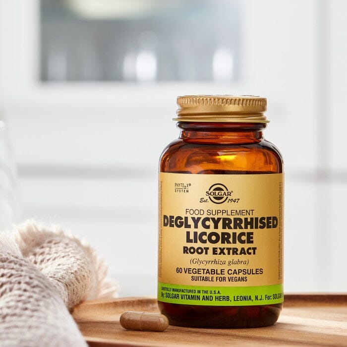 Solgar® Deglycyrrhised Licorice Root Extract Vegetable Capsules - Pack of 60 Solgar