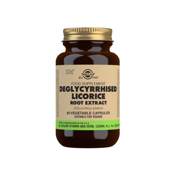 Solgar® Deglycyrrhised Licorice Root Extract Vegetable Capsules - Pack of 60 Solgar
