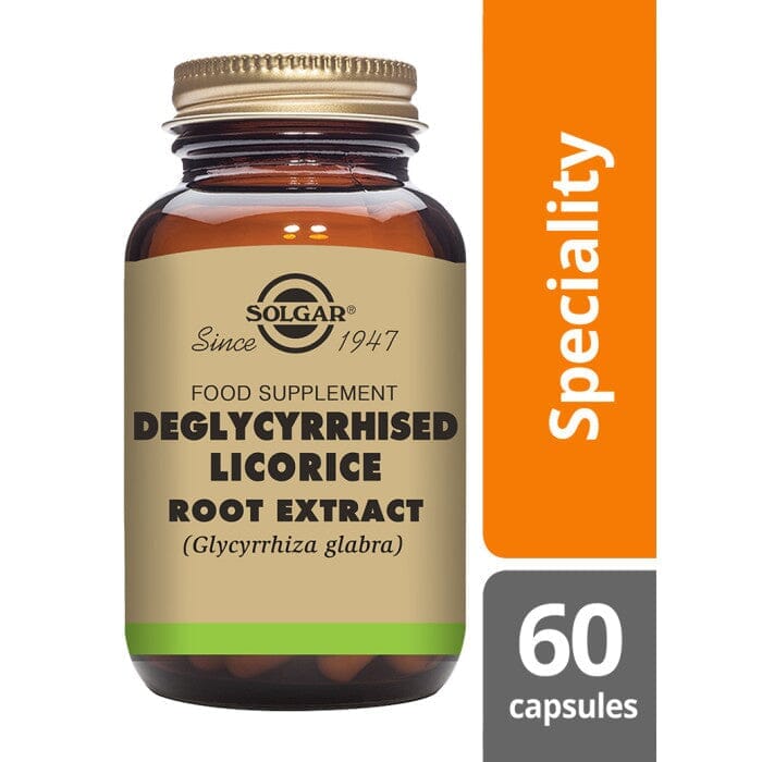 Solgar® Deglycyrrhised Licorice Root Extract Vegetable Capsules - Pack of 60 Solgar