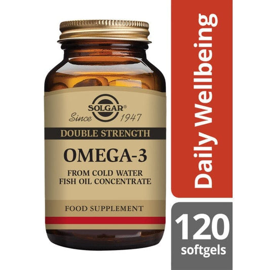 Solgar® Double Strength Omega-3 Softgels - Pack of 120 Solgar