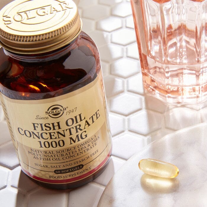 Solgar® Fish Oil Concentrate 1000 mg Softgels - Pack of 120 Solgar