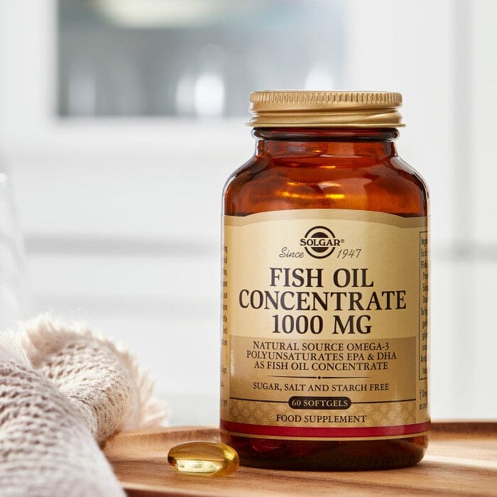 Solgar® Fish Oil Concentrate 1000 mg Softgels - Pack of 120 Solgar