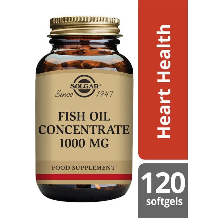 Solgar® Fish Oil Concentrate 1000 mg Softgels - Pack of 120 Solgar