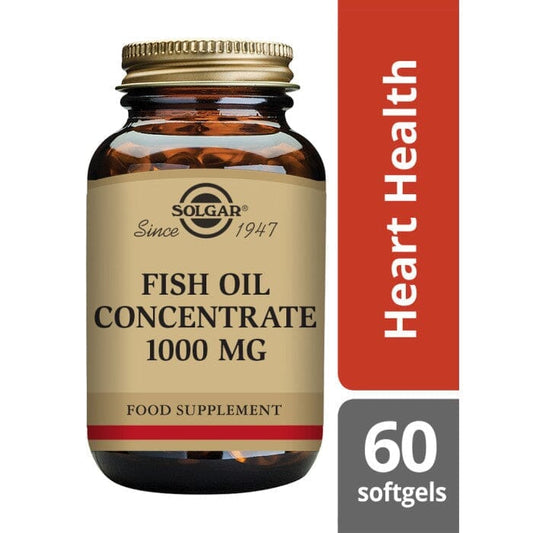 Solgar® Fish Oil Concentrate 1000 mg Softgels - Pack of 60 Solgar