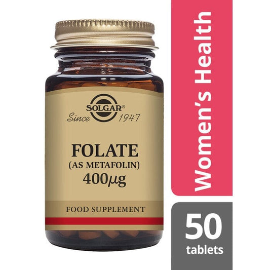 Solgar® Folate (as Metafolin®) 400 µg Tablets - Pack of 50 Solgar