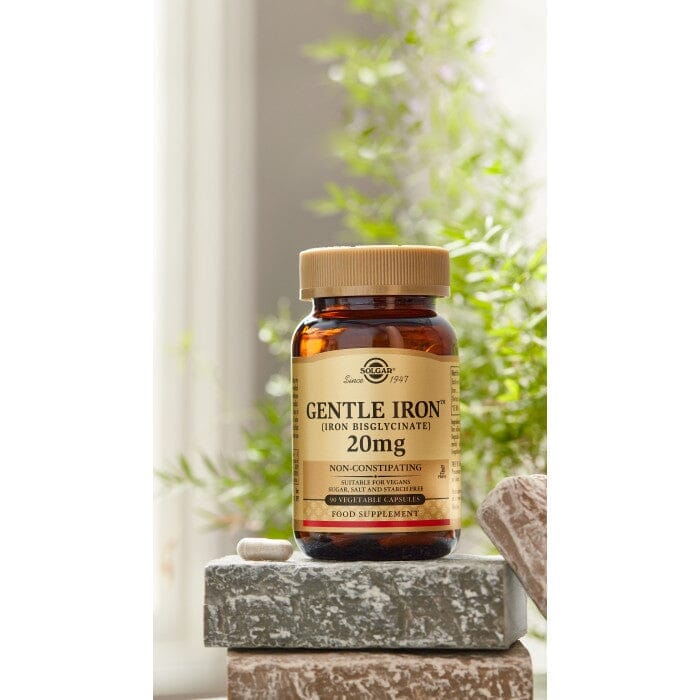 Solgar® Gentle Iron (Iron Bisglycinate) 20 mg Vegetable Capsules - Pack of 90 Solgar