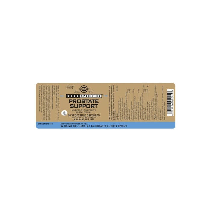 Solgar® Gold Specifics Prostate Support Vegetable Capsules - Pack of 60 Solgar