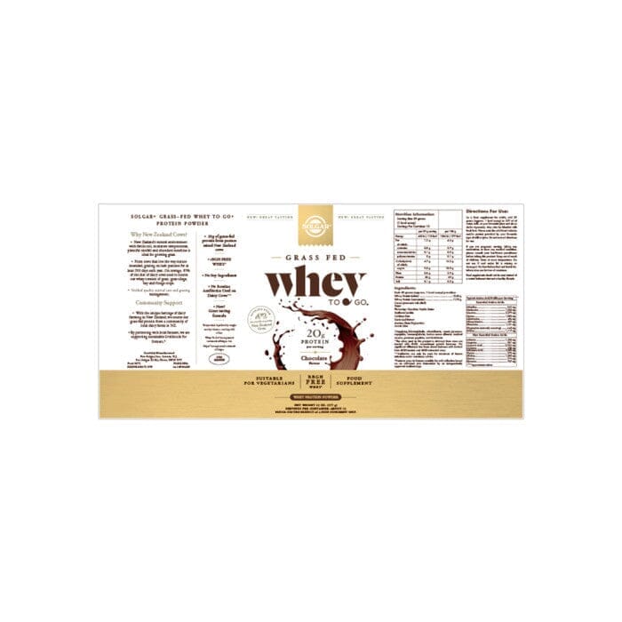 Solgar® Grass-Fed Whey To Go (Chocolate) Solgar