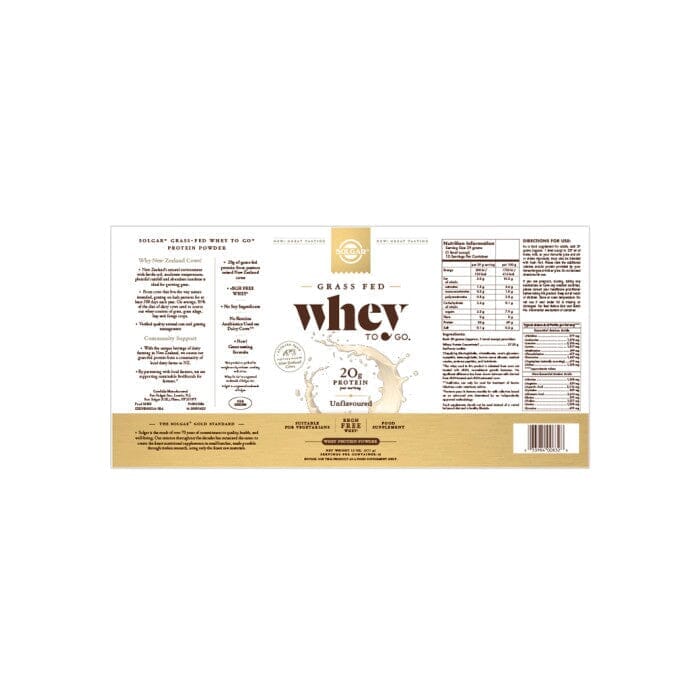 Solgar® Grass-Fed Whey To Go (Unflavoured) Solgar