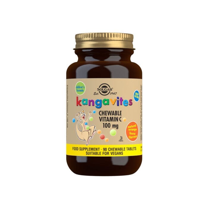 Solgar® Kangavites Natural Orange Burst Vitamin C 100 mg Chewable Tablets - Pack of 90 Solgar