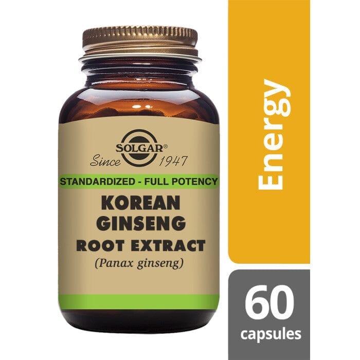 Solgar® Korean Ginseng Root Extract Vegetable Capsules - Pack of 60 Solgar